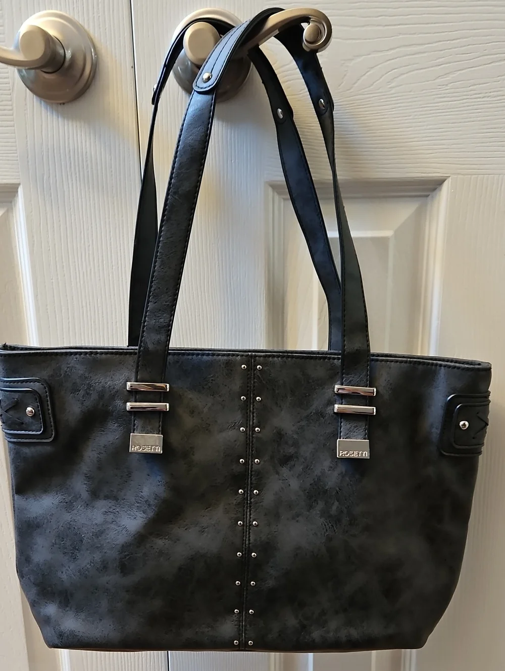 ROSETTI DARK GRAY Women's Tote Bag with Stud Detail